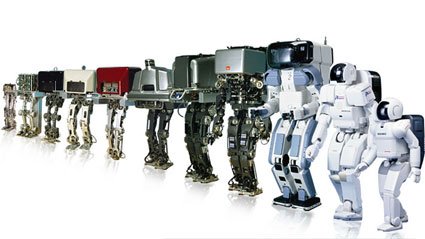 Evolución dos robots asimo